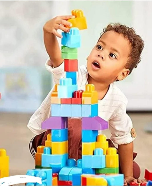 Happy Harbor Kid's 80-Piece Mega Block Set for Boys and Girls