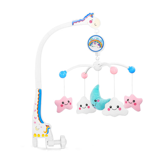 BunnyJoy Rotating Pony & Stars Musical Crib Mobile
