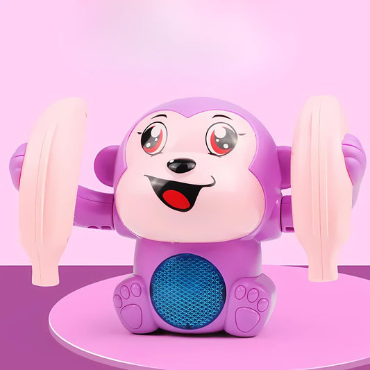 Sprout Dancing Monkey Musical Toy for Kids | Spinning Tumble Doll with Lights, Music & Voice Sensor